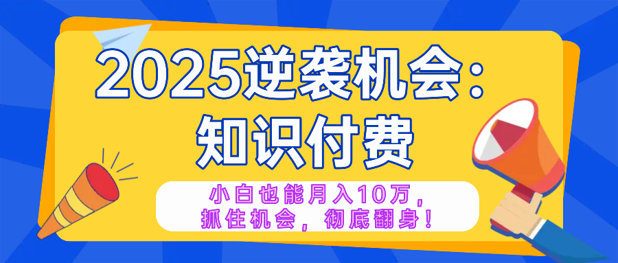 2025逆袭项目——知识付费，小白也能月入10万年入百万，抓住机会彻底翻…壹学湾 - 一站式在线学习平台，专注职业技能提升与知识成长壹学湾