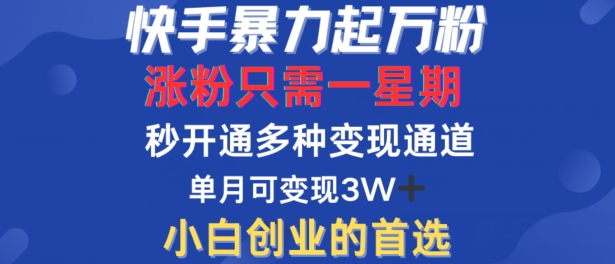 快手暴力起万粉，涨粉只需一星期，多种变现模式，直接秒开万合，单月变现过W【揭秘】壹学湾 - 一站式在线学习平台，专注职业技能提升与知识成长壹学湾