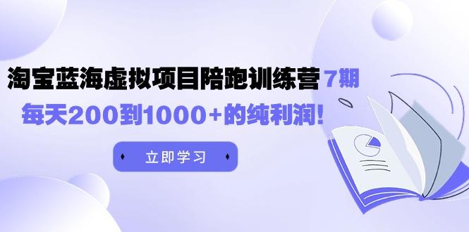 (9541期)黄岛主《淘宝蓝海虚拟项目陪跑训练营7期》每天200到1000+的纯利润壹学湾 - 一站式在线学习平台，专注职业技能提升与知识成长壹学湾