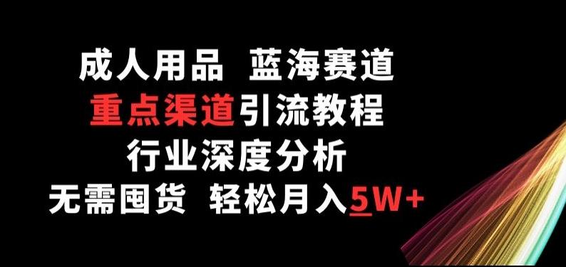 成人用品，蓝海赛道，重点渠道引流教程，行业深度分析，无需囤货，轻松月入5W+【揭秘】壹学湾 - 一站式在线学习平台，专注职业技能提升与知识成长壹学湾