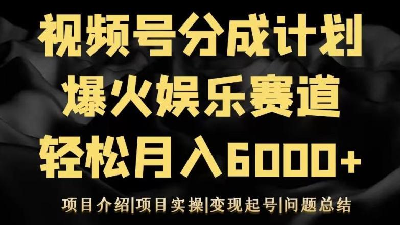 视频号创作分成计划之娱乐赛道轻松日入500+壹学湾 - 一站式在线学习平台，专注职业技能提升与知识成长壹学湾