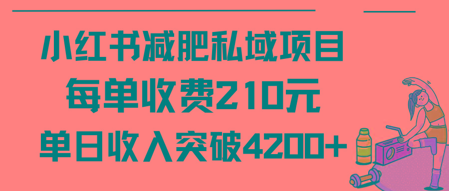 (9466期)小红书减肥私域项目每单收费210元单日成交20单，最高日入4200+壹学湾 - 一站式在线学习平台，专注职业技能提升与知识成长壹学湾