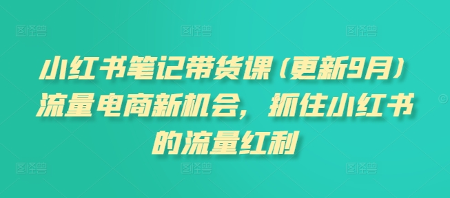 小红书笔记带货课(更新25年2月)流量电商新机会，抓住小红书的流量红利壹学湾 - 一站式在线学习平台，专注职业技能提升与知识成长壹学湾