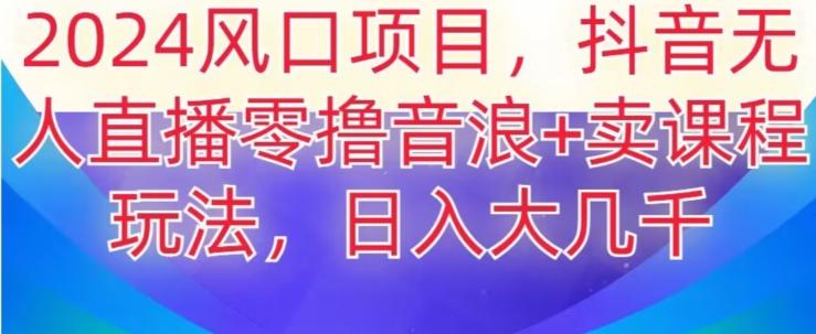 2024风口项目，抖音无人主播撸音浪+卖课程玩法，日入大几千【揭秘】壹学湾 - 一站式在线学习平台，专注职业技能提升与知识成长壹学湾