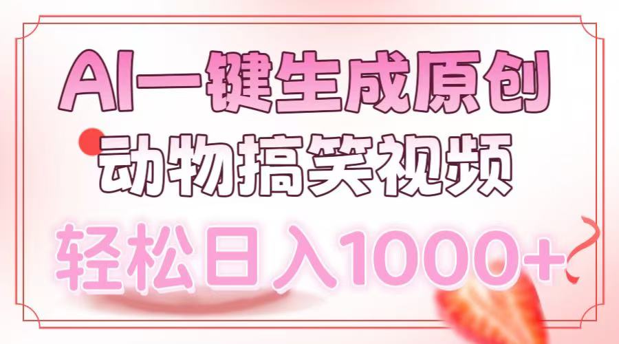 AI一键生成原创动物搞笑视频，轻松日入1000+壹学湾 - 一站式在线学习平台，专注职业技能提升与知识成长壹学湾