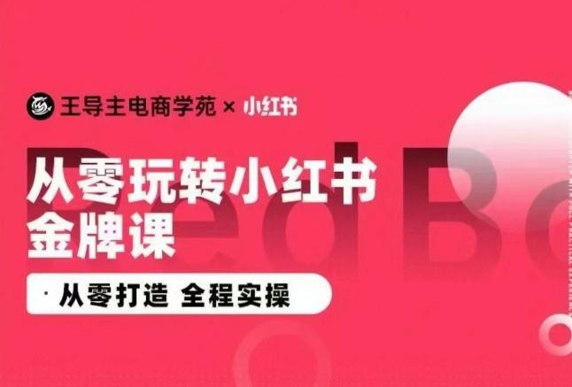 王导主·小红书电商运营实操课，​从零打造  全程实操壹学湾 - 一站式在线学习平台，专注职业技能提升与知识成长壹学湾