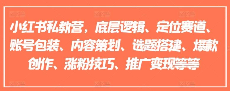 小红书私教营，底层逻辑、定位赛道、账号包装、内容策划、选题搭建、爆款创作、涨粉技巧、推广变现等等壹学湾 - 一站式在线学习平台，专注职业技能提升与知识成长壹学湾