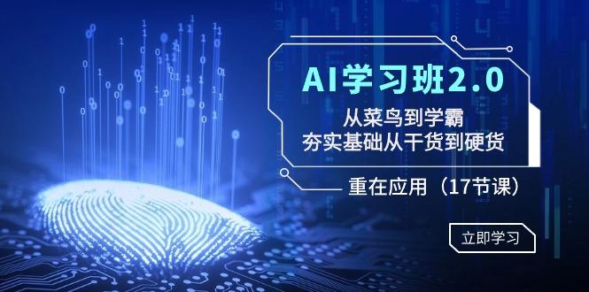 AI学习班2.0：从菜鸟到学霸，夯实基础从干货到硬货，重在应用(17节课)壹学湾 - 一站式在线学习平台，专注职业技能提升与知识成长壹学湾