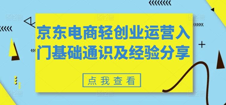 京东电商轻创业运营入门基础通识及经验分享壹学湾 - 一站式在线学习平台，专注职业技能提升与知识成长壹学湾