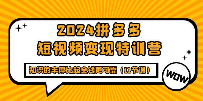 (9817期)2024拼多多短视频变现特训营，知识的丰厚比起金钱更可靠(11节课)壹学湾 - 一站式在线学习平台，专注职业技能提升与知识成长壹学湾