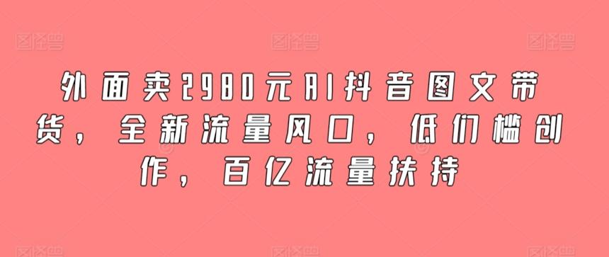 外面卖2980元AI抖音图文带货，全新流量风口，低们槛创作，百亿流量扶持壹学湾 - 一站式在线学习平台，专注职业技能提升与知识成长壹学湾