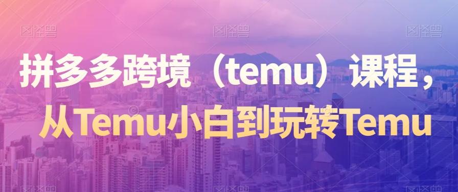 拼多多跨境（temu）课程，从Temu小白到玩转Temu壹学湾 - 一站式在线学习平台，专注职业技能提升与知识成长壹学湾