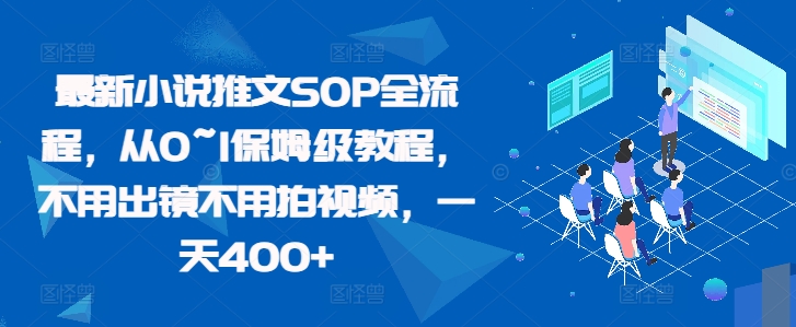 最新小说推文SOP全流程，从0~1保姆级教程，不用出镜不用拍视频，一天400+壹学湾 - 一站式在线学习平台，专注职业技能提升与知识成长壹学湾