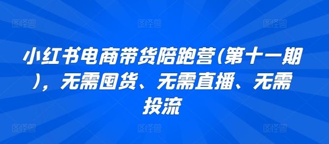 小红书电商带货陪跑营(第十一期)，无需囤货、无需直播、无需投流壹学湾 - 一站式在线学习平台，专注职业技能提升与知识成长壹学湾