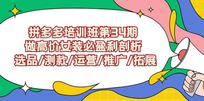 (9333期)拼多多培训班第34期：做高价女装必盈利剖析  选品/测款/运营/推广/拓展壹学湾 - 一站式在线学习平台，专注职业技能提升与知识成长壹学湾