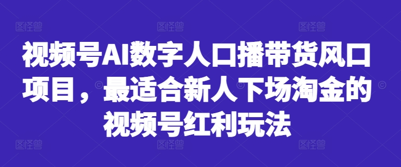 视频号AI数字人口播带货风口项目，最适合新人下场淘金的视频号红利玩法壹学湾 - 一站式在线学习平台，专注职业技能提升与知识成长壹学湾