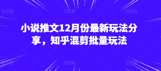 小说推文12月份最新玩法分享，知乎混剪批量玩法壹学湾 - 一站式在线学习平台，专注职业技能提升与知识成长壹学湾