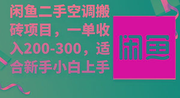 (9539期)闲鱼二手空调搬砖项目，一单收入200-300，适合新手小白上手壹学湾 - 一站式在线学习平台，专注职业技能提升与知识成长壹学湾