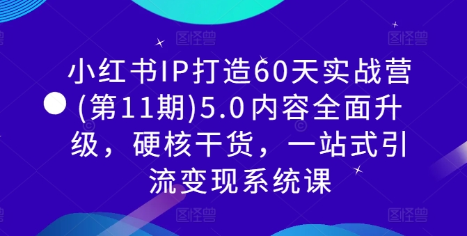 小红书IP打造60天实战营(第11期)5.0​内容全面升级，硬核干货，一站式引流变现系统课壹学湾 - 一站式在线学习平台，专注职业技能提升与知识成长壹学湾