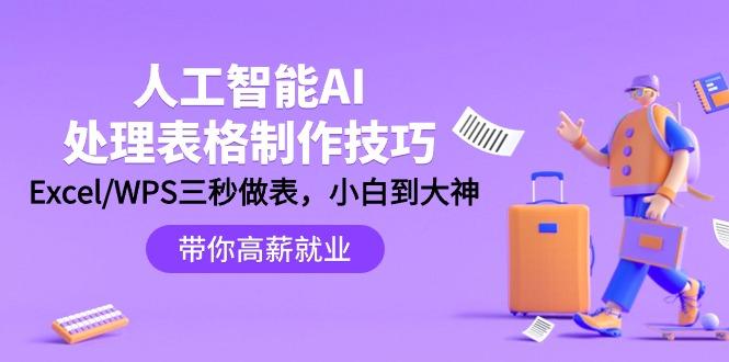 (9459期)人工智能-AI处理表格制作技巧：Excel/WPS三秒做表，大神到小白壹学湾 - 一站式在线学习平台，专注职业技能提升与知识成长壹学湾