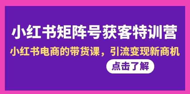 小红书矩阵号获客特训营-第10期，小红书电商的带货课，引流变现新商机壹学湾 - 一站式在线学习平台，专注职业技能提升与知识成长壹学湾