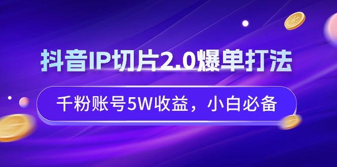 抖音IP切片2.0爆单打法，千粉账号5W收益，小白必备壹学湾 - 一站式在线学习平台，专注职业技能提升与知识成长壹学湾