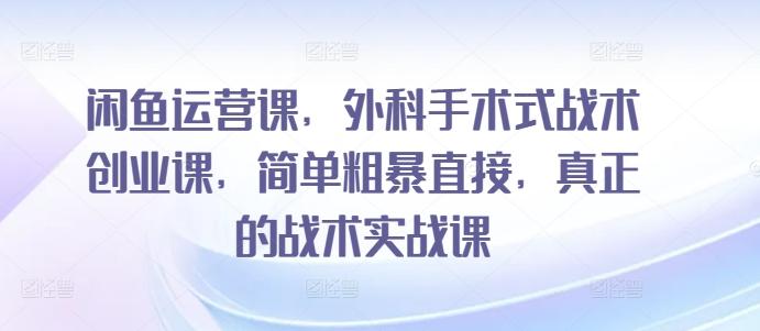 闲鱼运营课，外科手术式战术创业课，简单粗暴直接，真正的战术实战课壹学湾 - 一站式在线学习平台，专注职业技能提升与知识成长壹学湾