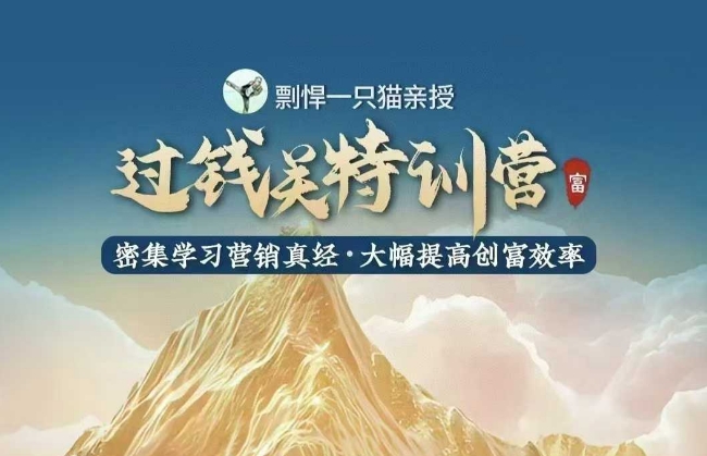 剽悍一只猫-过钱关特训营，学习营销真经 大幅度提高创富效率壹学湾 - 一站式在线学习平台，专注职业技能提升与知识成长壹学湾