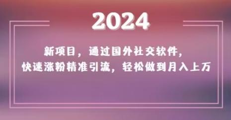 2024新项目，通过国外社交软件，快速涨粉精准引流，轻松做到月入上万【揭秘】壹学湾 - 一站式在线学习平台，专注职业技能提升与知识成长壹学湾