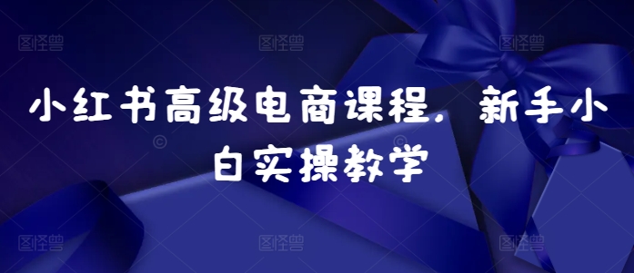 小红书高级电商课程，新手小白实操教学壹学湾 - 一站式在线学习平台，专注职业技能提升与知识成长壹学湾