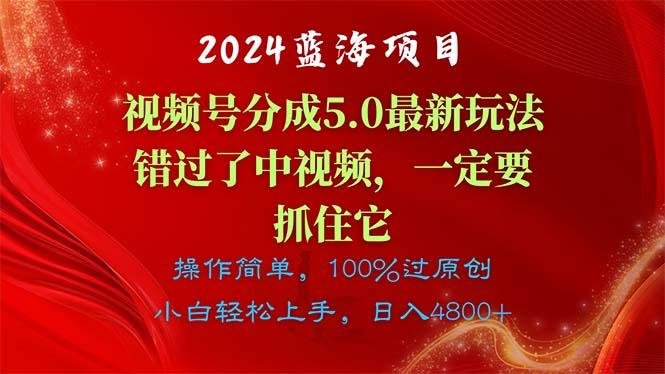 2024蓝海项目，视频号分成计划5.0最新玩法，错过了中视频，一定要抓住…壹学湾 - 一站式在线学习平台，专注职业技能提升与知识成长壹学湾