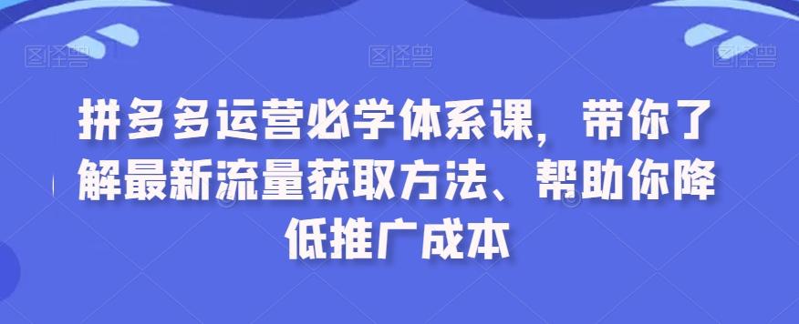 拼多多运营必学体系课，带你了解最新流量获取方法、帮助你降低推广成本壹学湾 - 一站式在线学习平台，专注职业技能提升与知识成长壹学湾