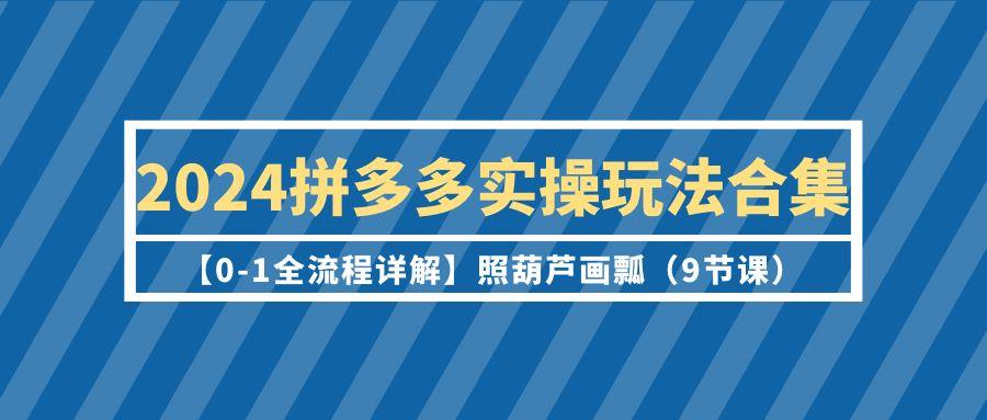 (9559期)2024拼多多实操玩法合集【0-1全流程详解】照葫芦画瓢(9节课)壹学湾 - 一站式在线学习平台，专注职业技能提升与知识成长壹学湾