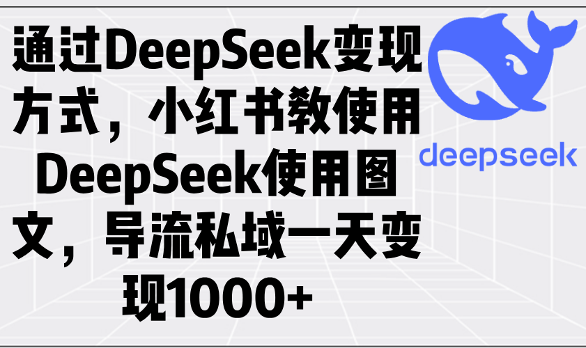 通过DeepSeek变现方式，小红书教使用DeepSeek图文，导流私域一天变现1000+壹学湾 - 一站式在线学习平台，专注职业技能提升与知识成长壹学湾