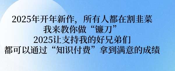 2025年开年新作，所有人都在割韭菜，我来教你做“镰刀” 2025让支持我的好兄弟们都可以通过“知识付费”拿到满意的成绩【揭秘】壹学湾 - 一站式在线学习平台，专注职业技能提升与知识成长壹学湾