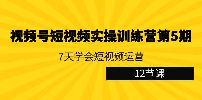 视频号短视频实操训练营第5期：7天学会短视频运营(12节课)壹学湾 - 一站式在线学习平台，专注职业技能提升与知识成长壹学湾