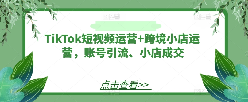 TikTok短视频运营+跨境小店运营，账号引流、小店成交壹学湾 - 一站式在线学习平台，专注职业技能提升与知识成长壹学湾