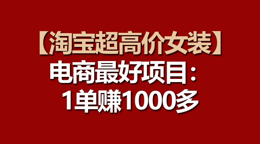 【淘宝超高价女装】电商最好项目：一单赚1000多壹学湾 - 一站式在线学习平台，专注职业技能提升与知识成长壹学湾